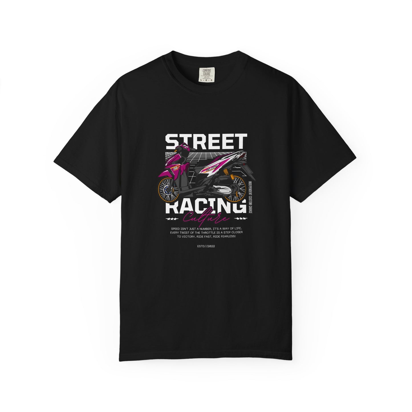 Street Racing Unisex Garment-Dyed T-shirt, Cool Racing Tee, Gift for Motorsports Fans, Casual Wear for Racing Enthusiasts
