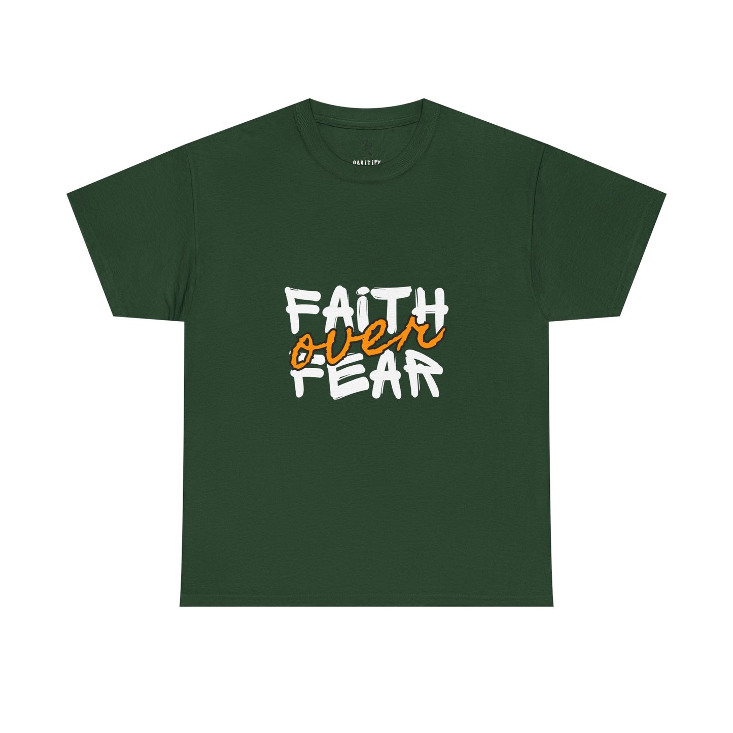Faith Over Fear Unisex Heavy Cotton Tee, Inspirational T-Shirt, Motivational Gift, Positive Vibes Apparel, Casual Everyday Wear