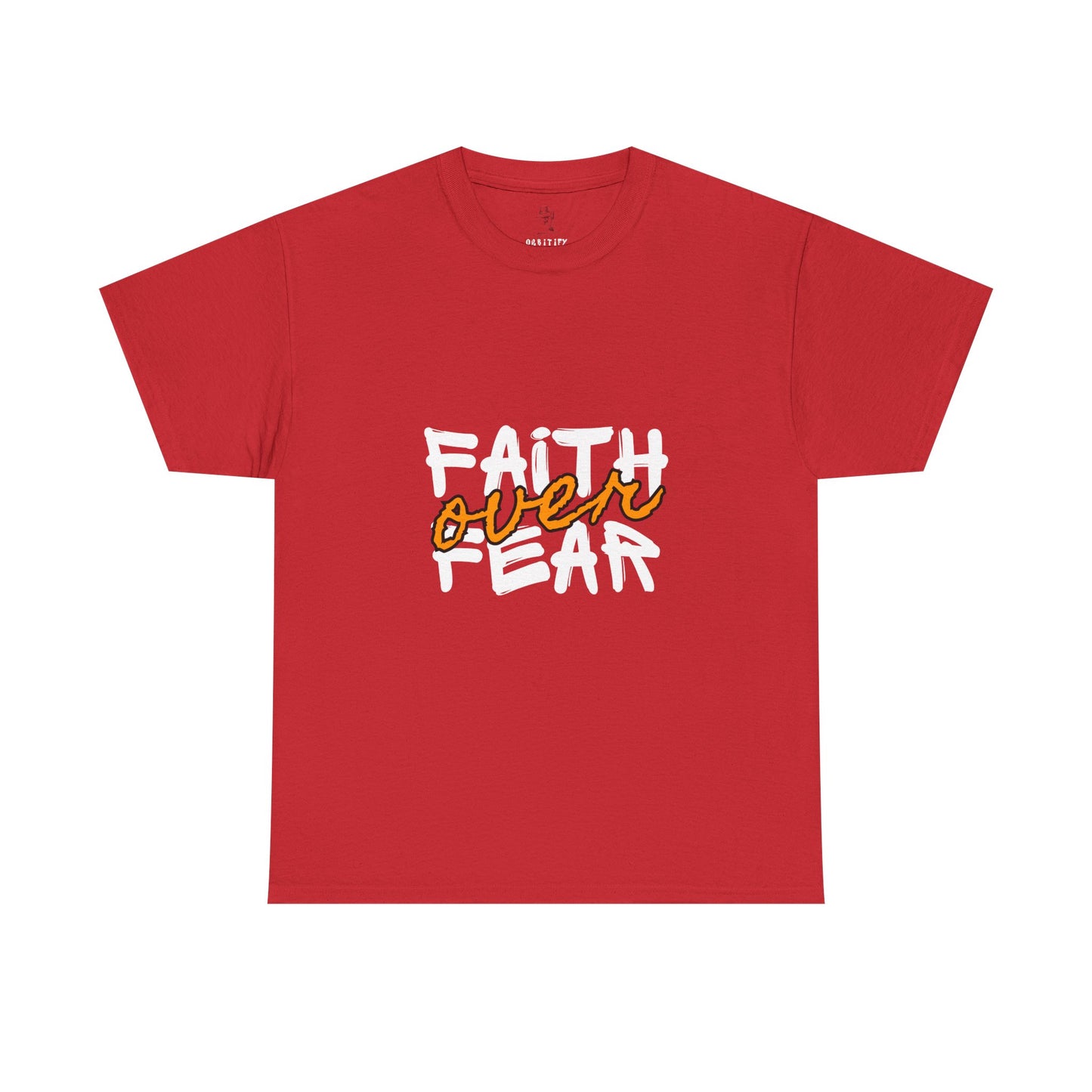 Faith Over Fear Unisex Heavy Cotton Tee, Inspirational T-Shirt, Motivational Gift, Positive Vibes Apparel, Casual Everyday Wear