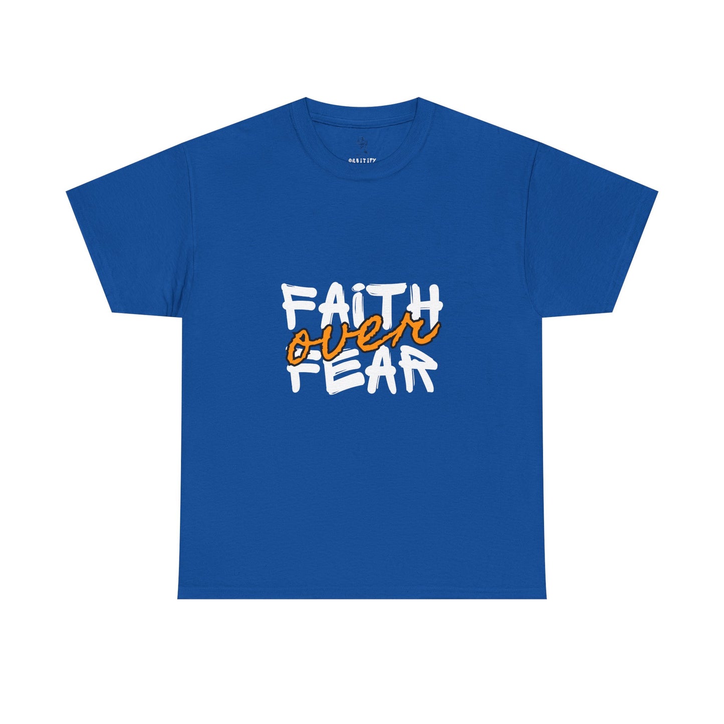 Faith Over Fear Unisex Heavy Cotton Tee, Inspirational T-Shirt, Motivational Gift, Positive Vibes Apparel, Casual Everyday Wear