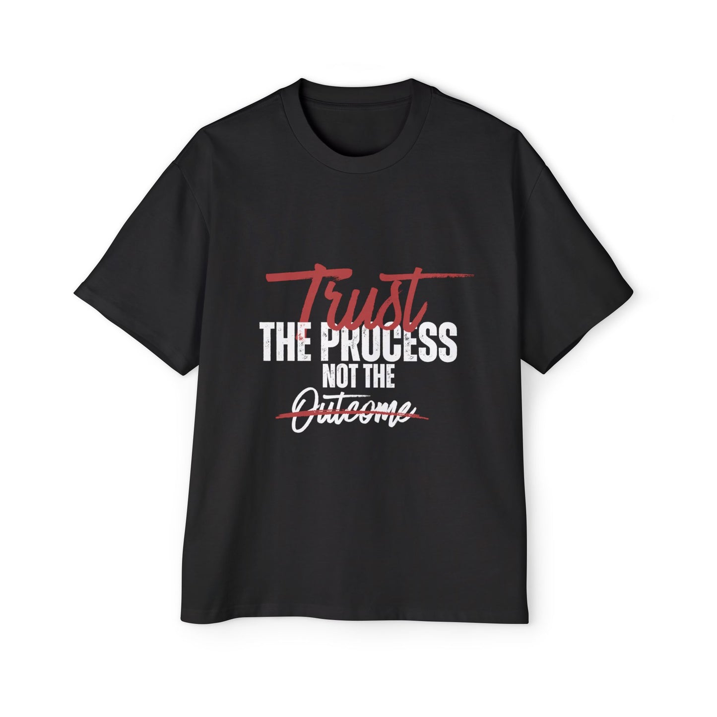 Men's Oversized Motivational Tee - Trust the Process, Casual Wear, Gift for Him, Fitness Apparel, Everyday Comfort