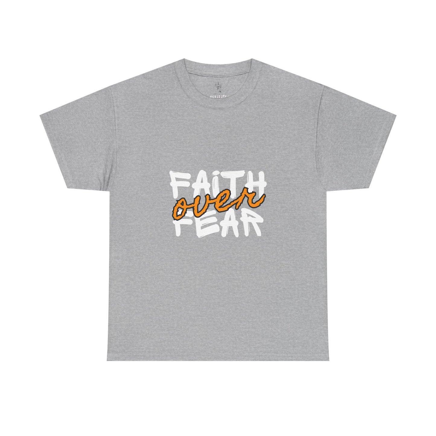 Faith Over Fear Unisex Heavy Cotton Tee, Inspirational T-Shirt, Motivational Gift, Positive Vibes Apparel, Casual Everyday Wear