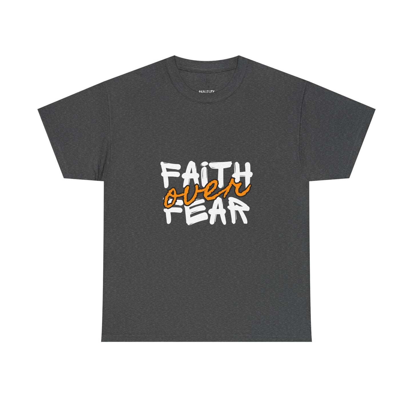 Faith Over Fear Unisex Heavy Cotton Tee, Inspirational T-Shirt, Motivational Gift, Positive Vibes Apparel, Casual Everyday Wear