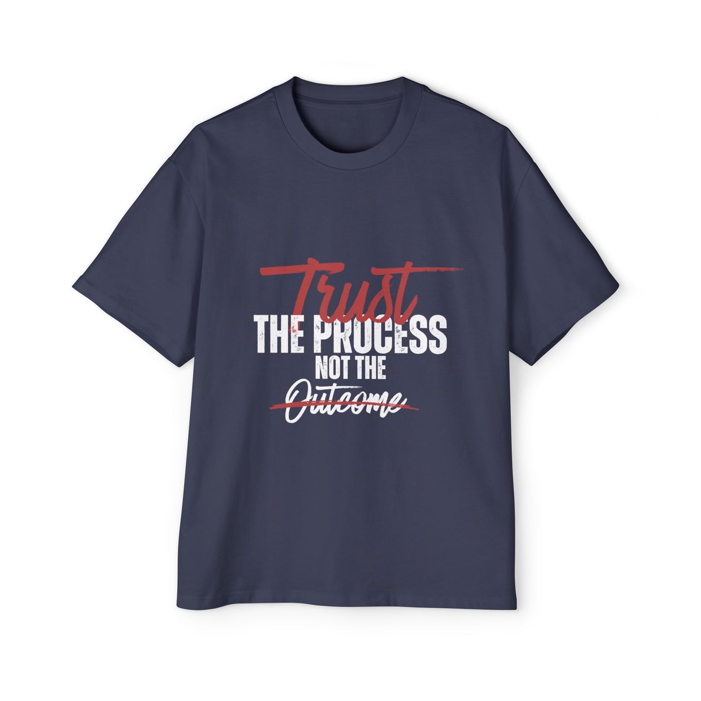 Men's Oversized Motivational Tee - Trust the Process, Casual Wear, Gift for Him, Fitness Apparel, Everyday Comfort