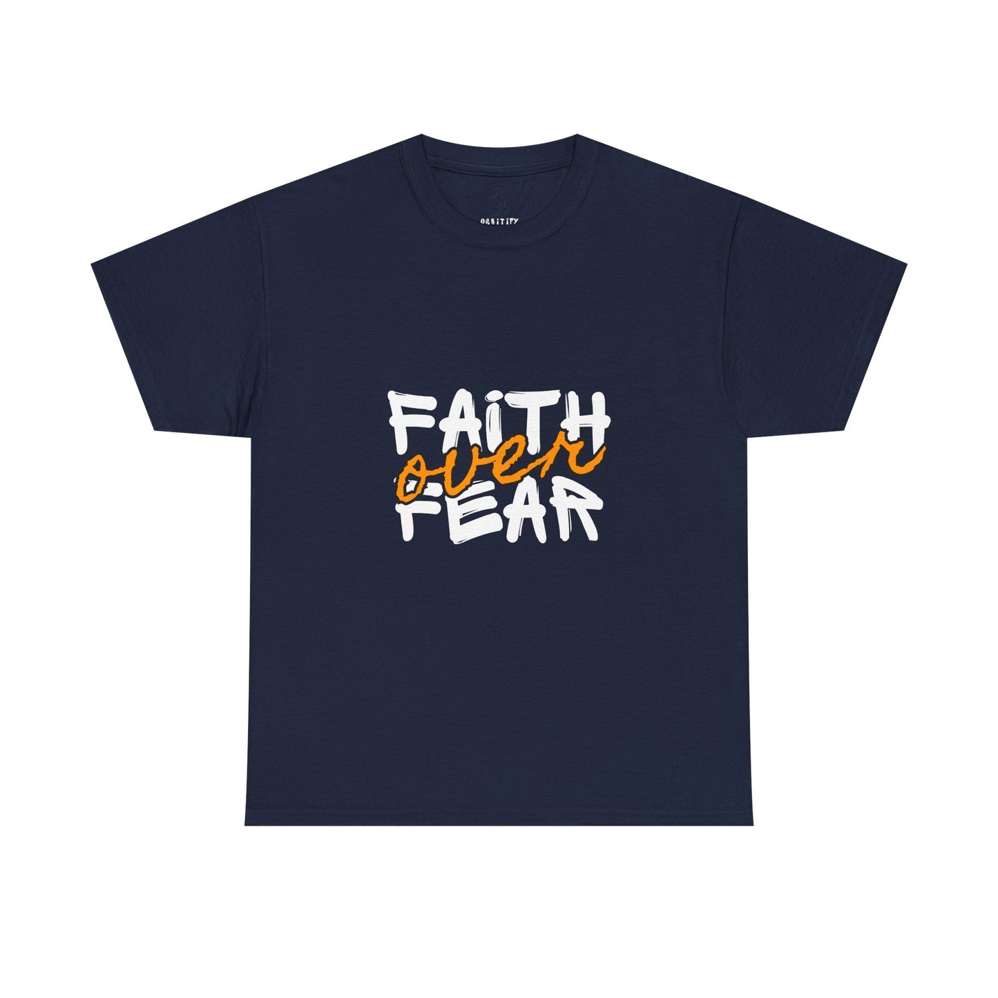 Faith Over Fear Unisex Heavy Cotton Tee, Inspirational T-Shirt, Motivational Gift, Positive Vibes Apparel, Casual Everyday Wear