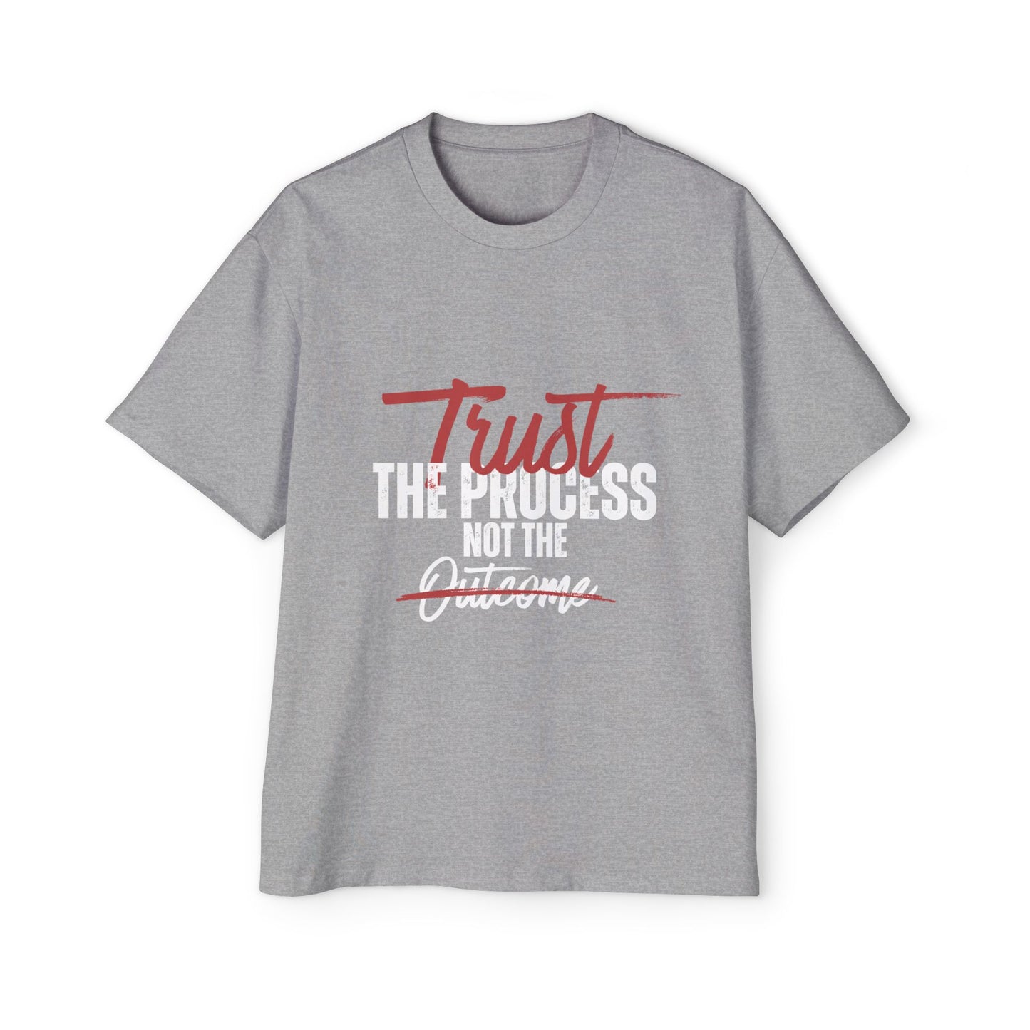 Men's Oversized Motivational Tee - Trust the Process, Casual Wear, Gift for Him, Fitness Apparel, Everyday Comfort