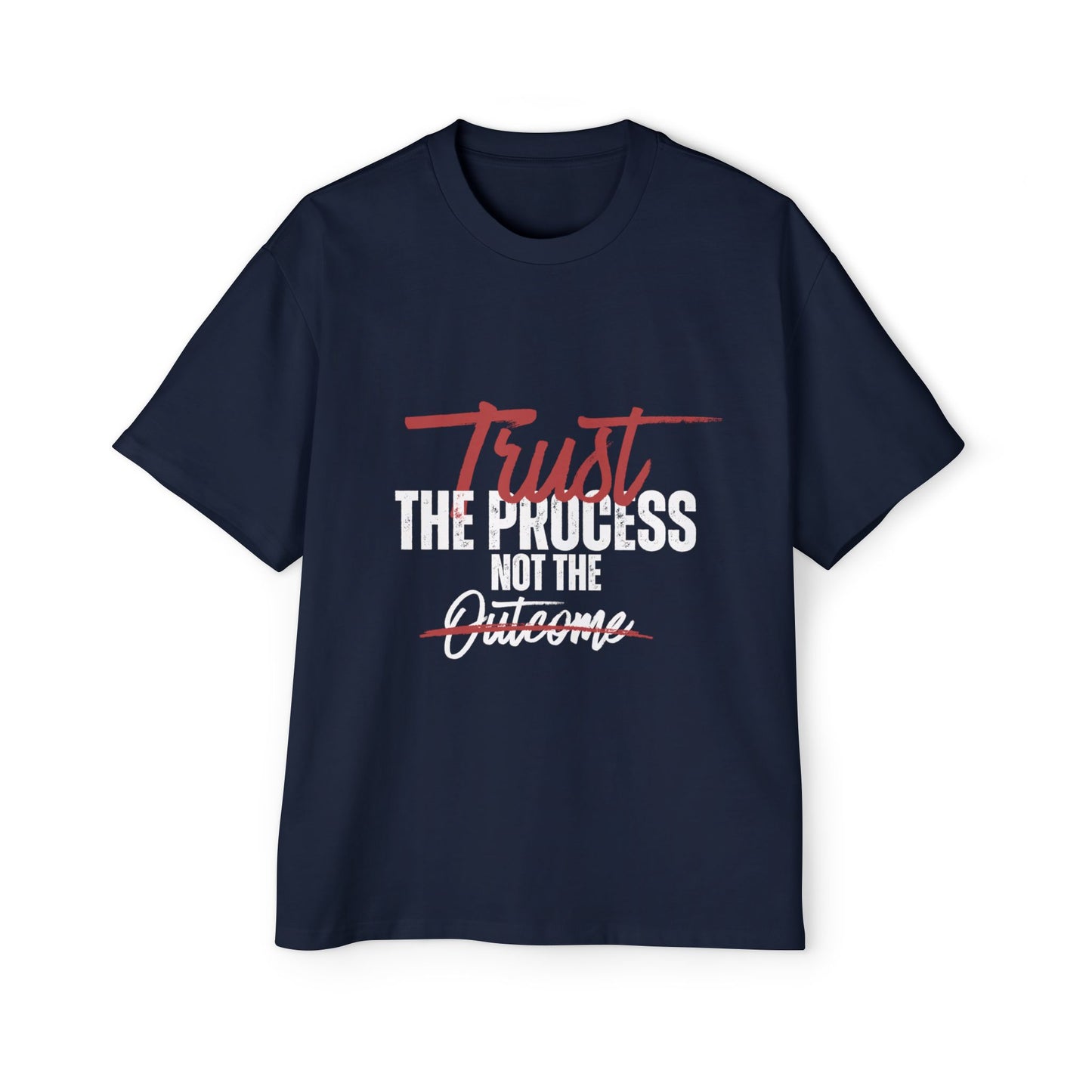 Men's Oversized Motivational Tee - Trust the Process, Casual Wear, Gift for Him, Fitness Apparel, Everyday Comfort