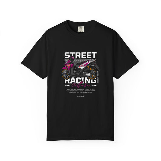 Street Racing Unisex Garment-Dyed T-shirt, Cool Racing Tee, Gift for Motorsports Fans, Casual Wear for Racing Enthusiasts