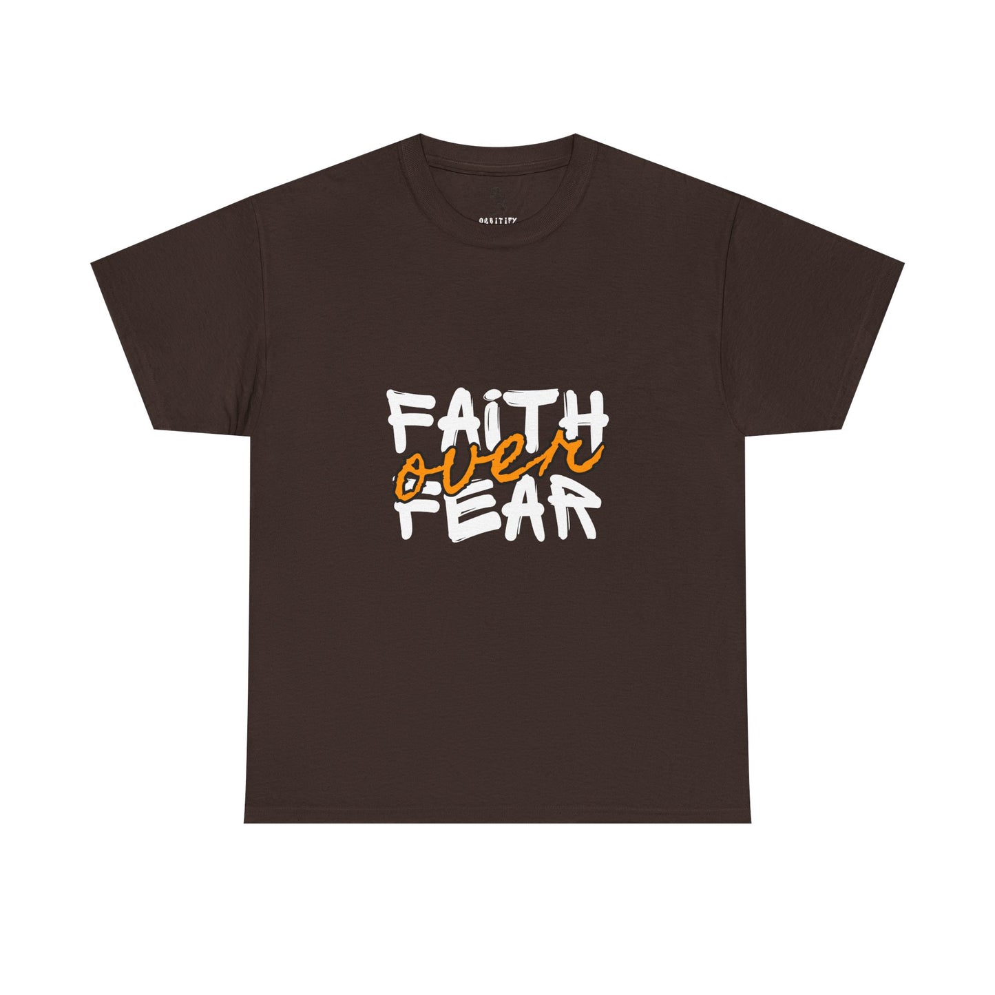 Faith Over Fear Unisex Heavy Cotton Tee, Inspirational T-Shirt, Motivational Gift, Positive Vibes Apparel, Casual Everyday Wear