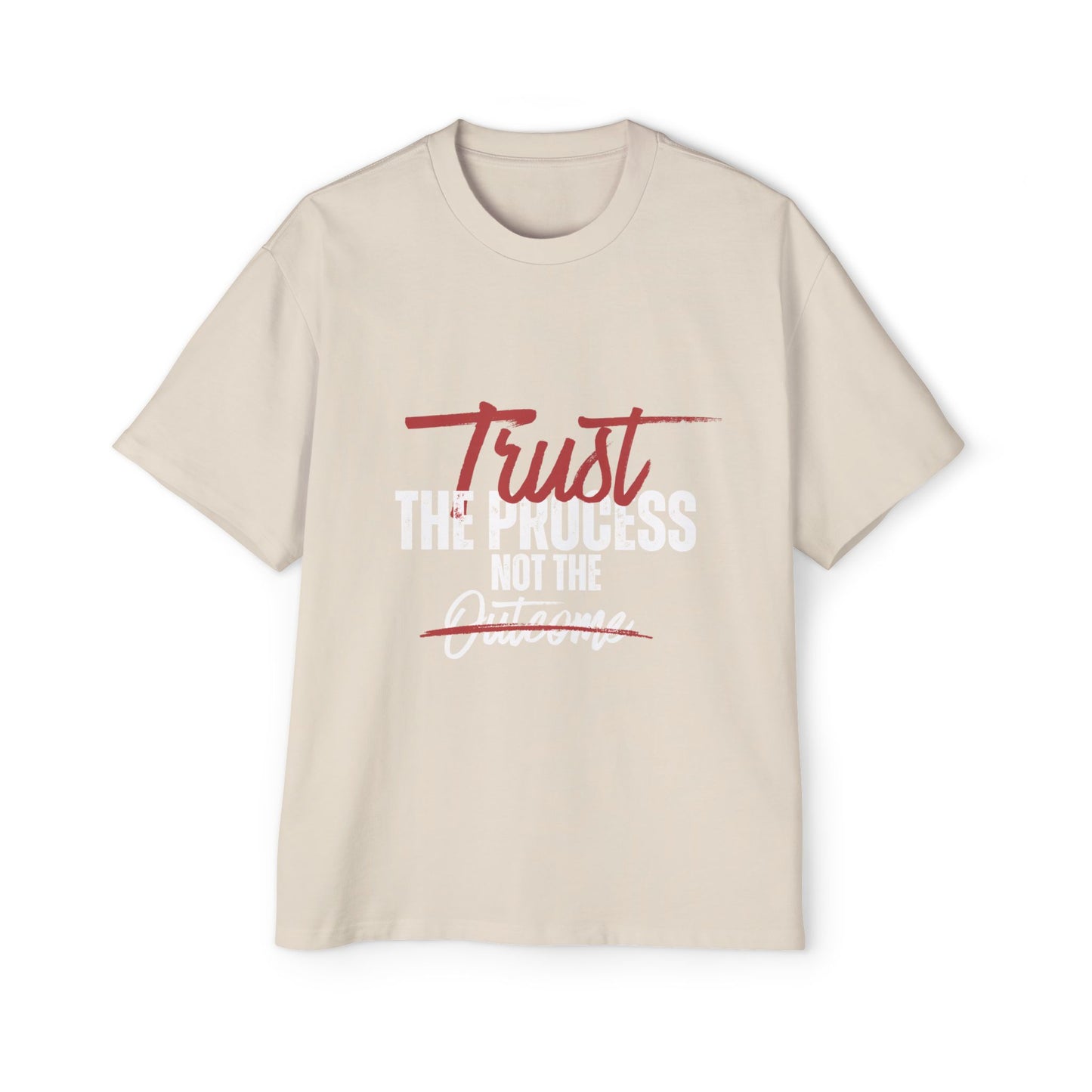 Men's Oversized Motivational Tee - Trust the Process, Casual Wear, Gift for Him, Fitness Apparel, Everyday Comfort